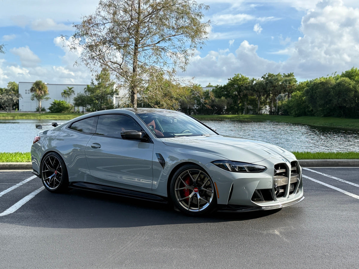 Gray BMW M4 Competition on BBS FI-R forged wheels at Velocity Factor
