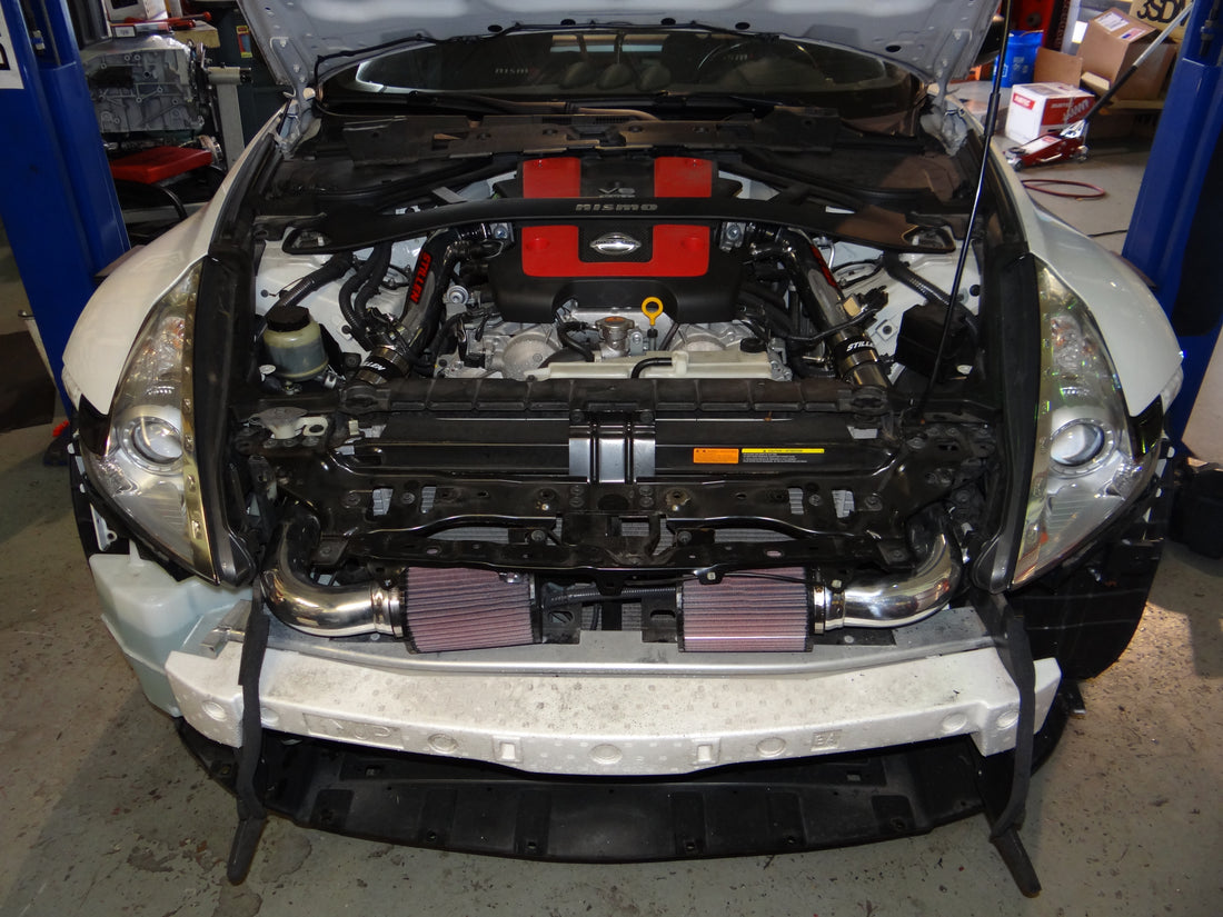 Nissan 370z Nismo Stillen Generation 3 Ultra Long Tube Dual Cold Air Intake Kit Install