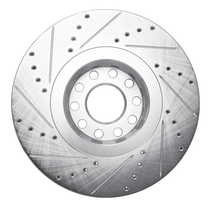 R1 02-05 Volkswagen Passat (USA/Canada) Front Right Drilled & Slotted Silver Brake Rotor