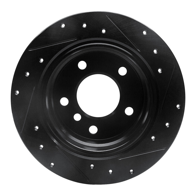 R1 96-02 BMW Z3 Rear Left Drilled & Slotted Black Brake Rotor
