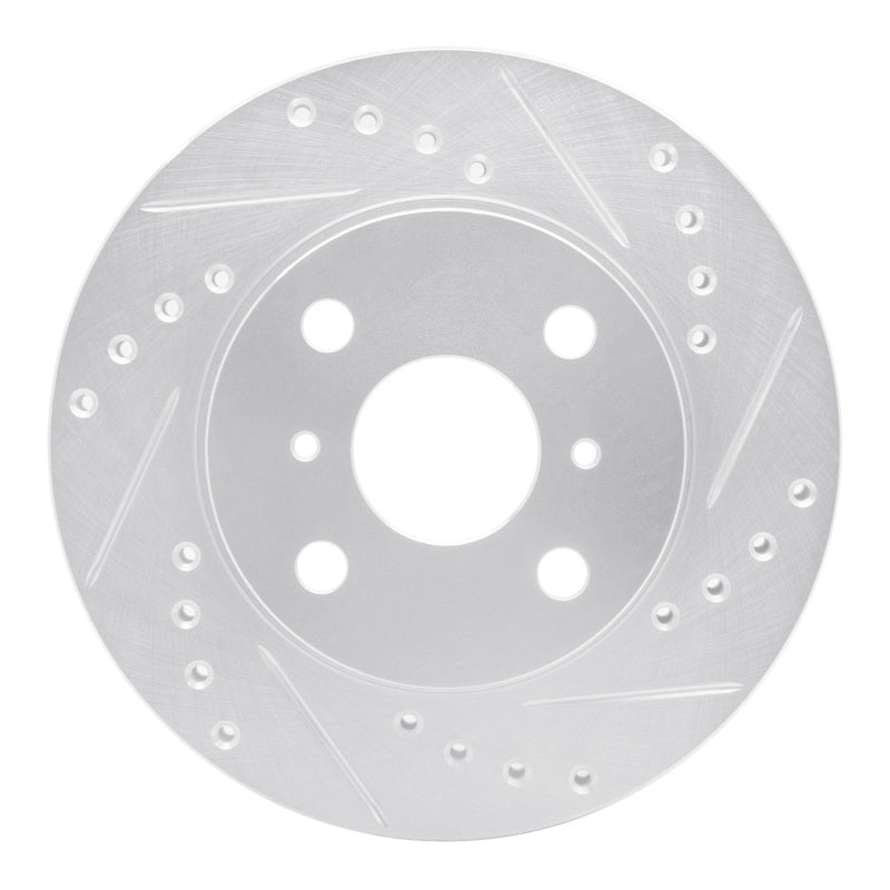 R1 85-88 Chevrolet Nova Front Right Drilled & Slotted Silver Brake Rotor