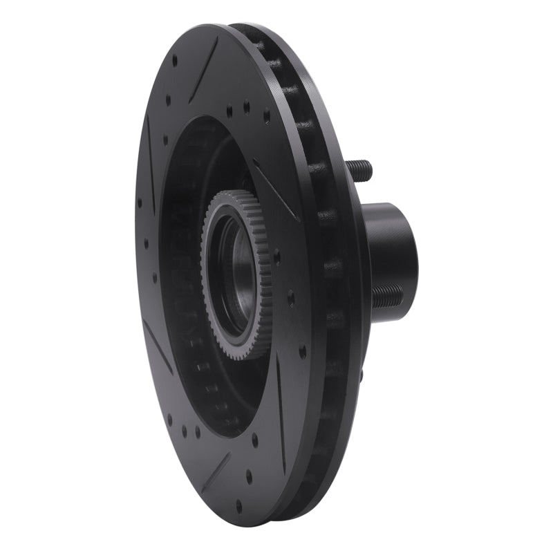 R1 91-03 Chevrolet S10 Blazer Front Right Drilled & Slotted Black Brake Rotor