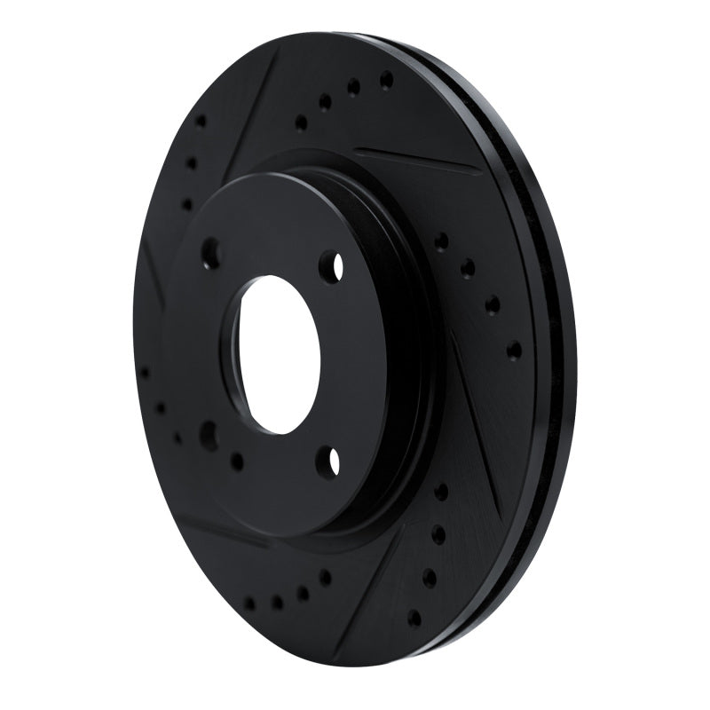 R1 11-19 Ford Figo (Mexico) Front Left Drilled & Slotted Black Brake Rotor