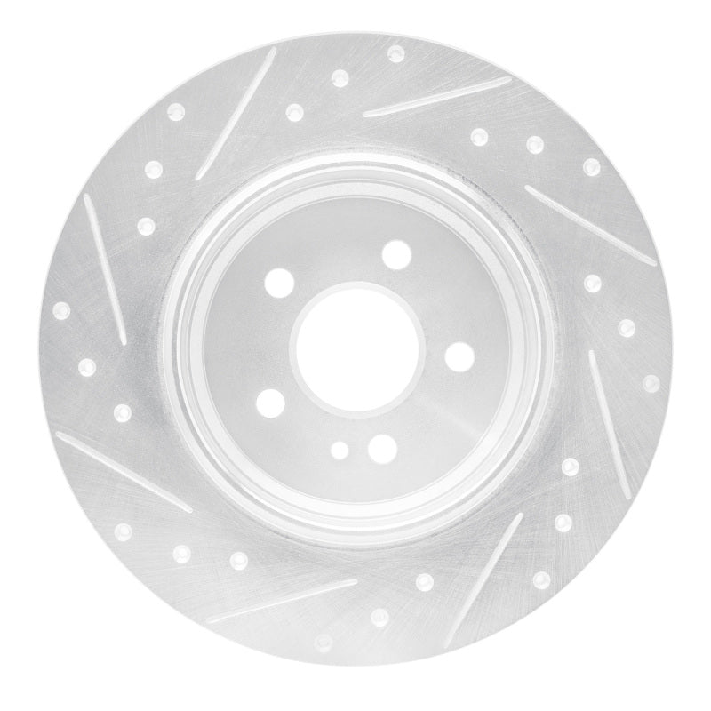 R1 00-05 Mercedes-Benz ML55 AMG Rear Right Drilled & Slotted Silver Brake Rotor