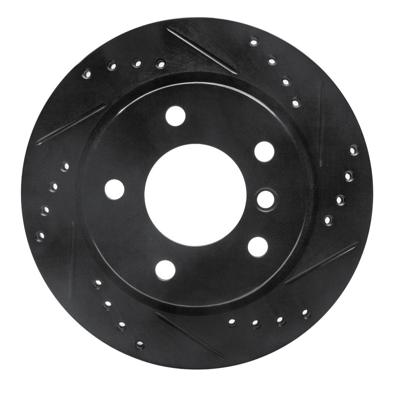 R1 96-05 BMW 320I (USA/Canada) Rear Right Drilled & Slotted Black Brake Rotor
