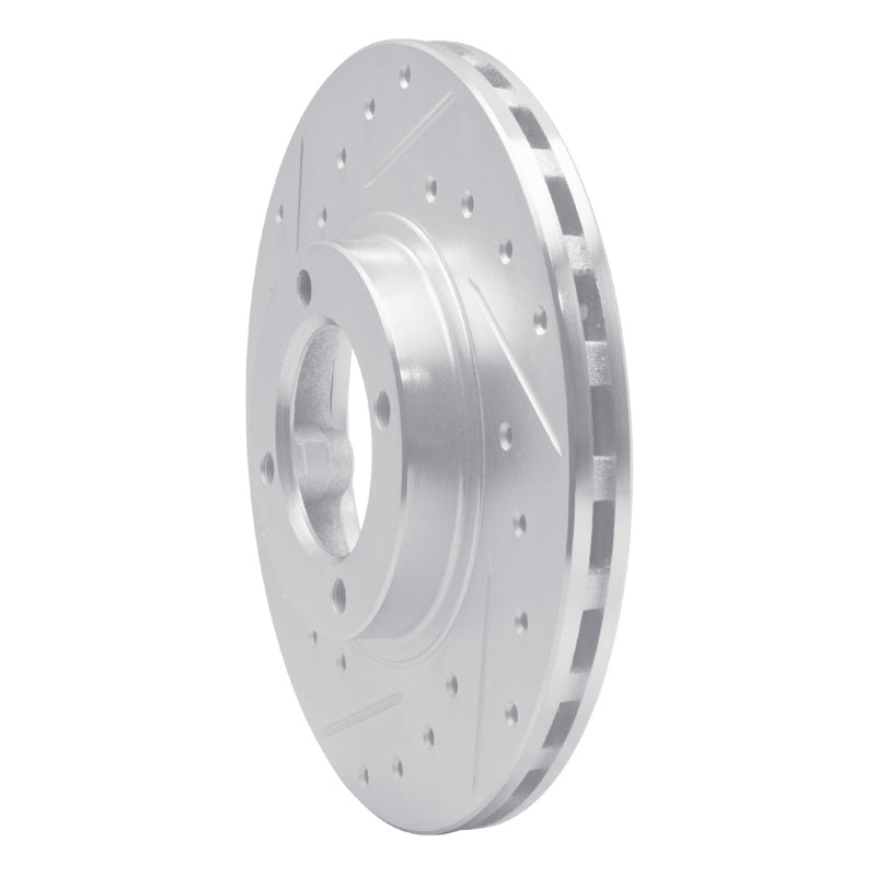 R1 86-89 Toyota Van Wagon Front Left Drilled & Slotted Silver Brake Rotor