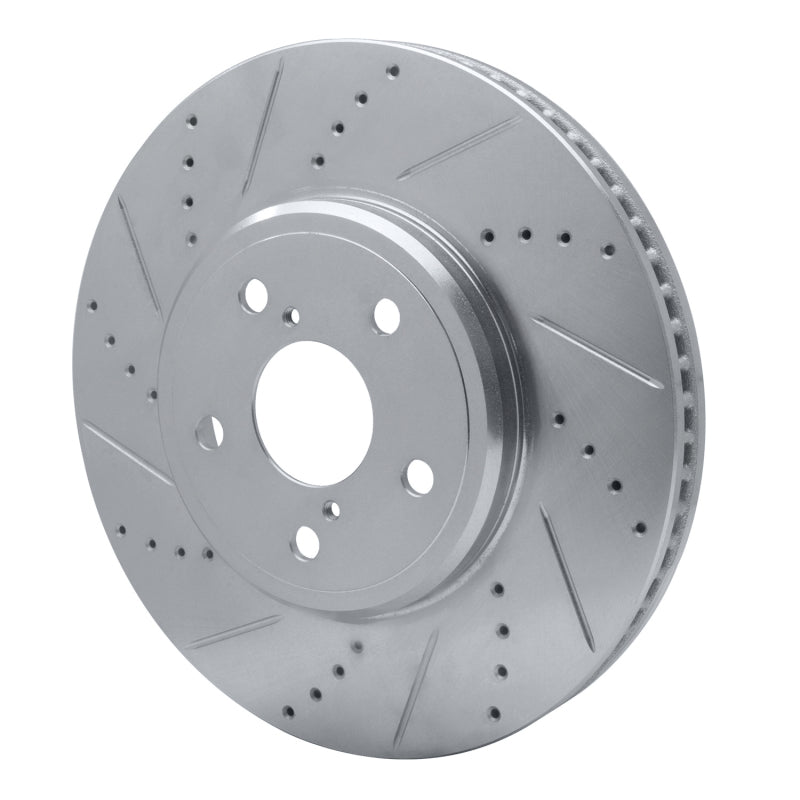 R1 01-06 Lexus LS430 Front Left Drilled & Slotted Silver Brake Rotor