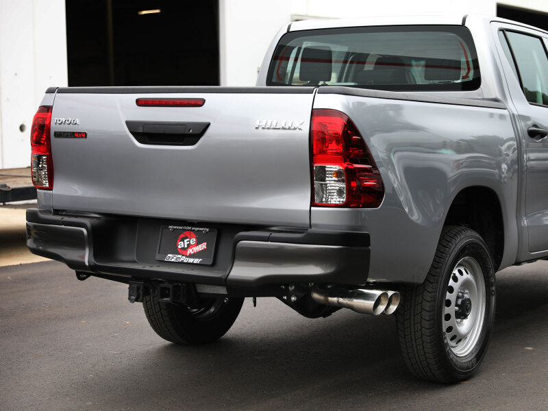 aFe 15-26 Toyota Hilux L4-2.4/2.8L (td) Vulcan Series 3in SS Rear-Side Exit Exhaust w/ Polished Tip