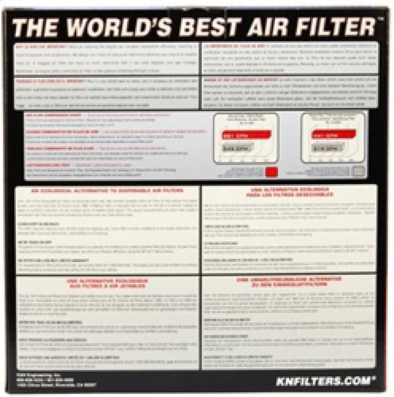 K&N Replacement Air Filter 12-13 Porsche 911 3.4L / 12 911 3.8L / 13 911 3.6L / 13 911 Carrera 3.8L
