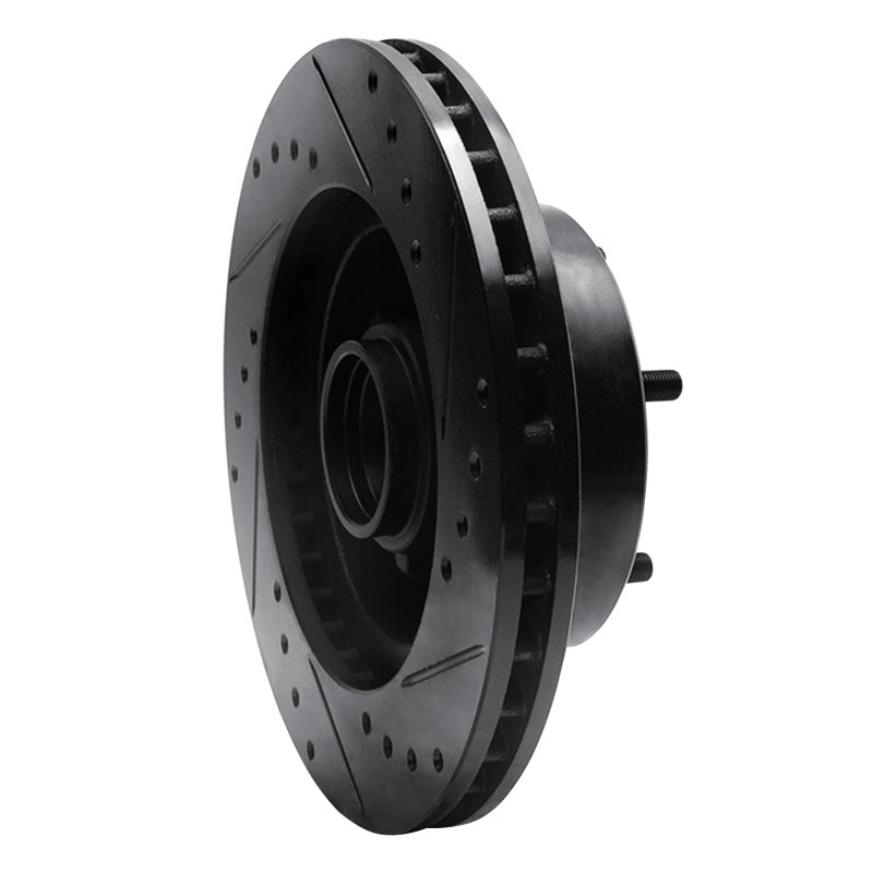R1 67-74 Buick Gran Sport Front Left Drilled & Slotted Black Brake Rotor