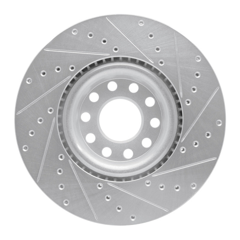 R1 99-04 Audi A6 Quattro Front Left Drilled & Slotted Silver Brake Rotor