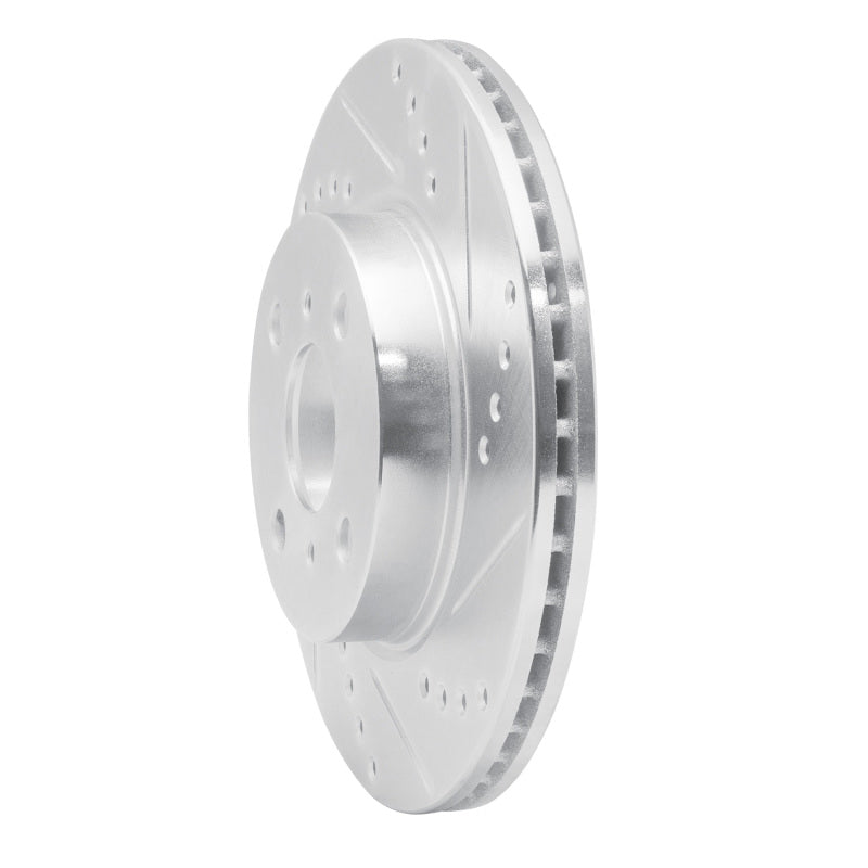 R1 12-15 Scion IQ Front Right Drilled & Slotted Silver Brake Rotor