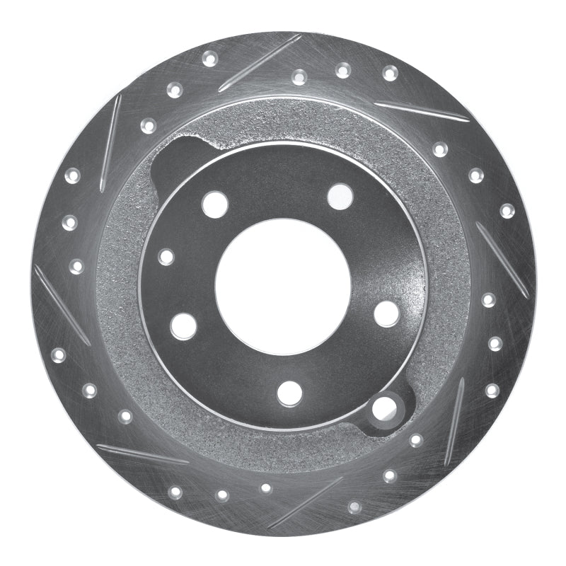 R1 95-02 Mazda Millenia Rear Left Drilled & Slotted Silver Brake Rotor