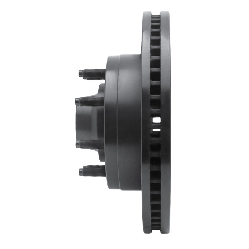 R1 08-25 Ford E-250 Front Right Drilled & Slotted Black Brake Rotor