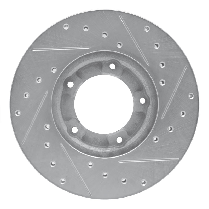 R1 85-92 Toyota Pickup Front Left Drilled & Slotted Silver Brake Rotor