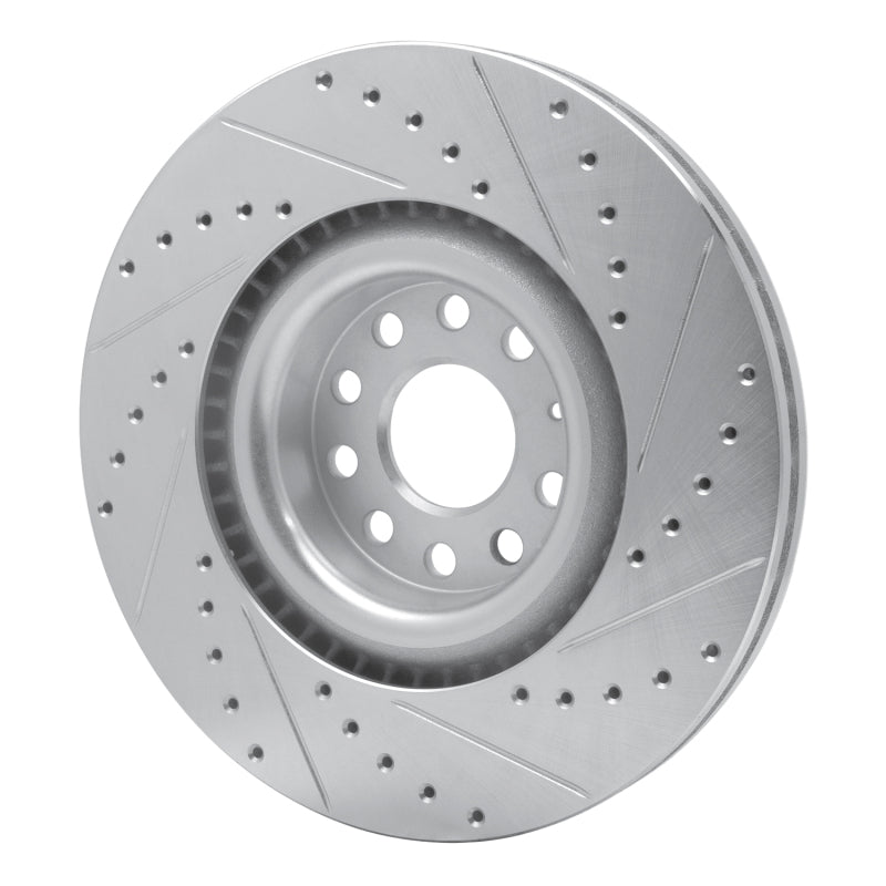 R1 06-13 Audi S3 (Mexico) Front Left Drilled & Slotted Silver Brake Rotor