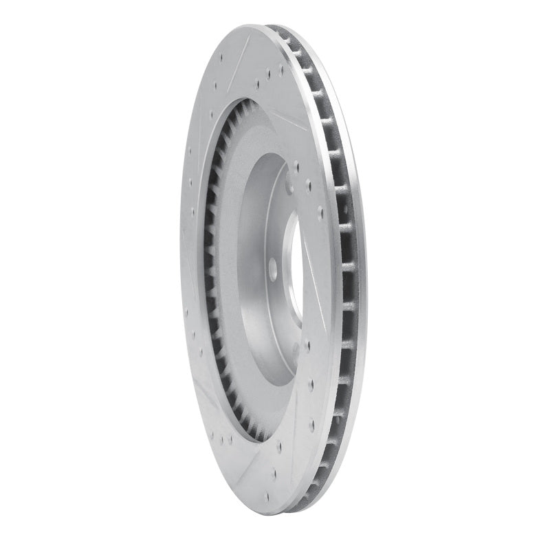 R1 93-95 Mazda RX-7 Rear Right Drilled & Slotted Silver Brake Rotor