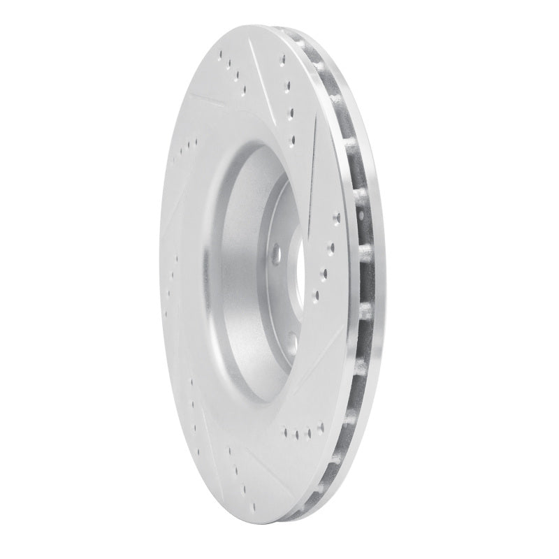 R1 08-15 Audi TT Quattro RS Rear Left Drilled & Slotted Silver Brake Rotor