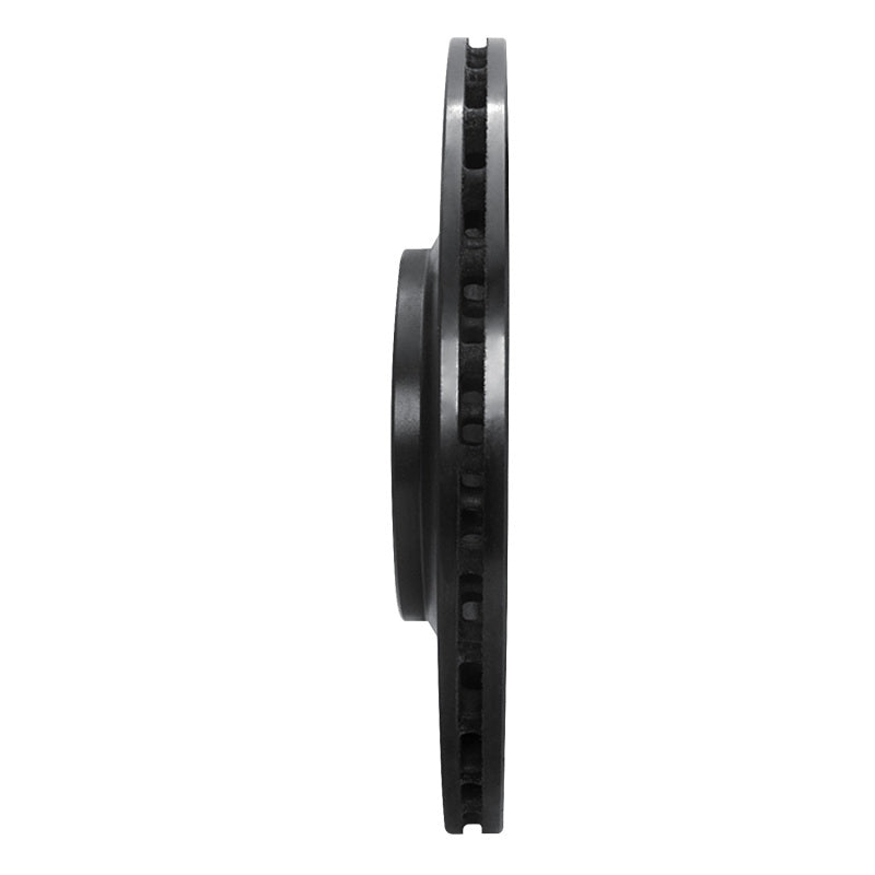 R1 07-11 Audi S6 Rear Right Drilled & Slotted Black Brake Rotor
