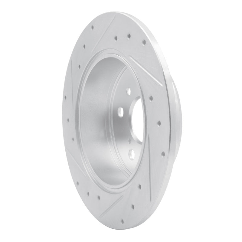 R1 99-03 Lexus RX300 Rear Right Drilled & Slotted Silver Brake Rotor