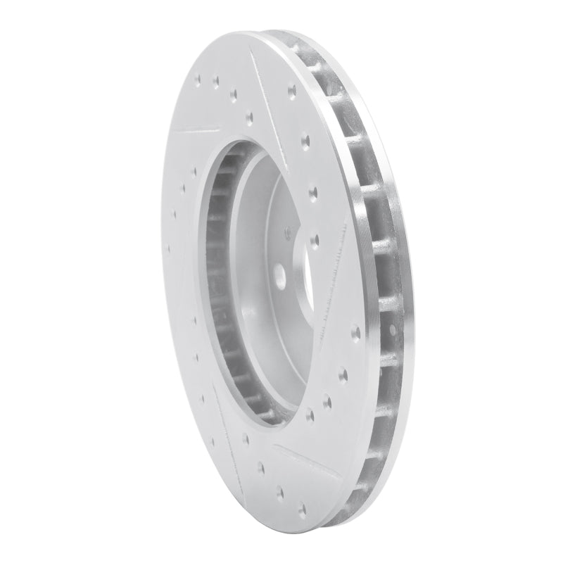 R1 88-93 Toyota Celica Front Left Drilled & Slotted Silver Brake Rotor