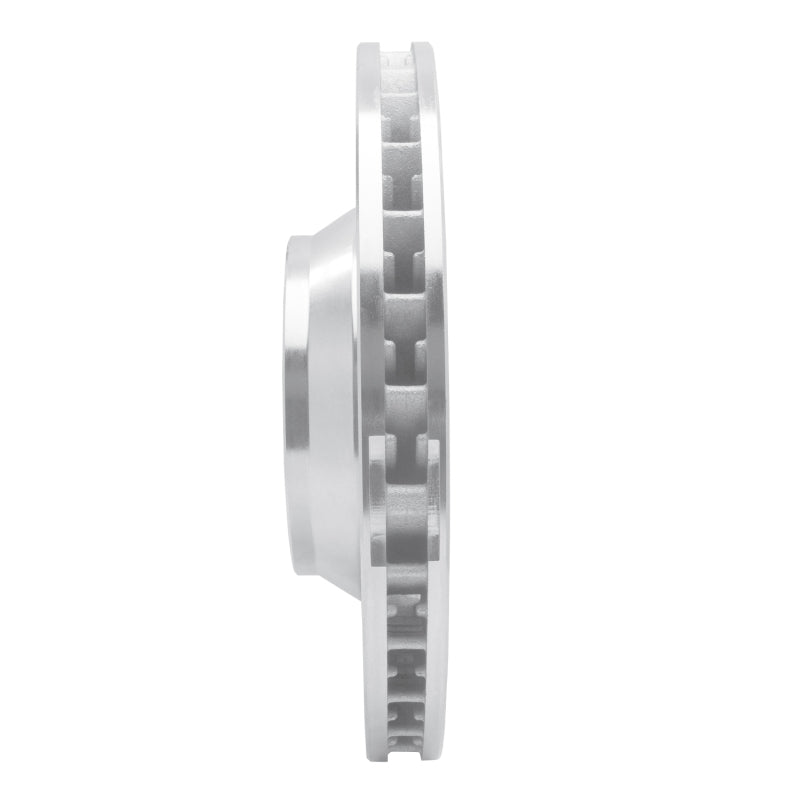 R1 03-15 Audi Q7 Right Front Drilled & Slotted Silver Brake Rotor
