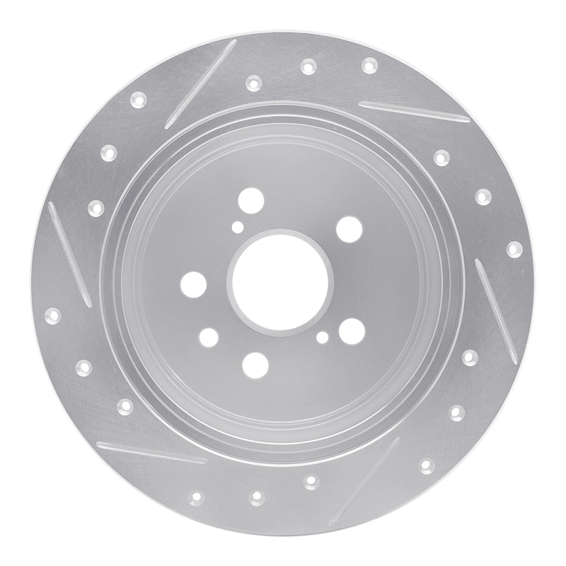 R1 94-95 Toyota Celica Rear Right Drilled & Slotted Silver Brake Rotor