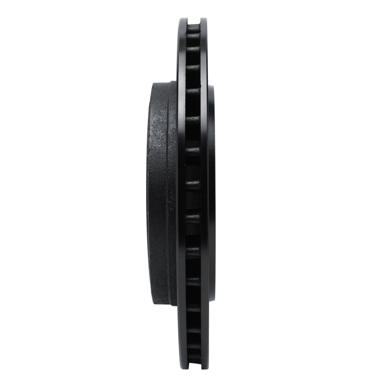 R1 89-95 Chrysler LeBaron Rear Left Drilled & Slotted Black Brake Rotor