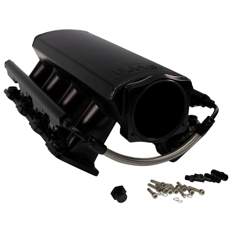 FAST Intake Manifold, Rhs Sheet Met Al, Ls Cathedral Port, Black W/ Fuel Rail Kit