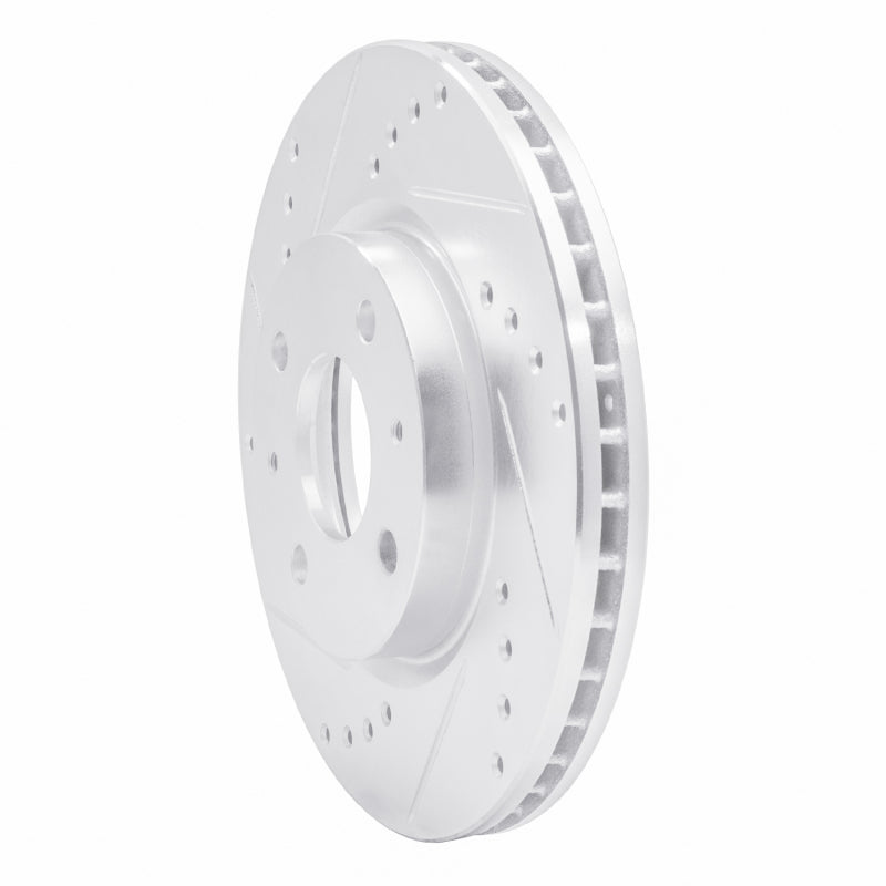 R1 1972-1982 Toyota Cressida Front Left Drilled & Slotted Silver Brake Rotor
