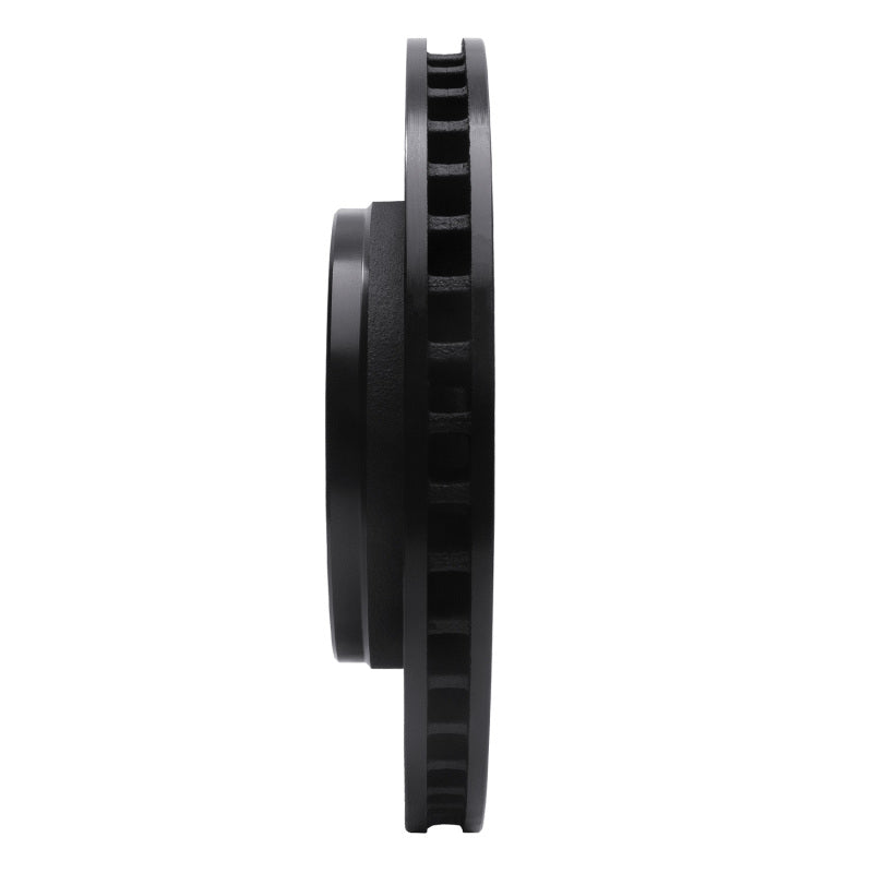 R1 07-18 Jeep Wrangler Front Right Drilled & Slotted Black Brake Rotor