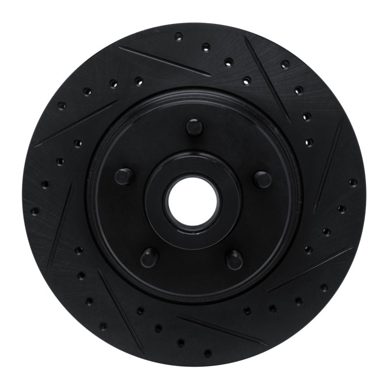 R1 74-84 Chrysler Imperial Front Right Drilled & Slotted Black Brake Rotor