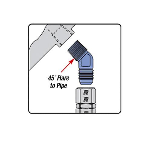 Russell Performance -4 AN to 1/8in NPT 45 Degree Flare to Pipe Adapter