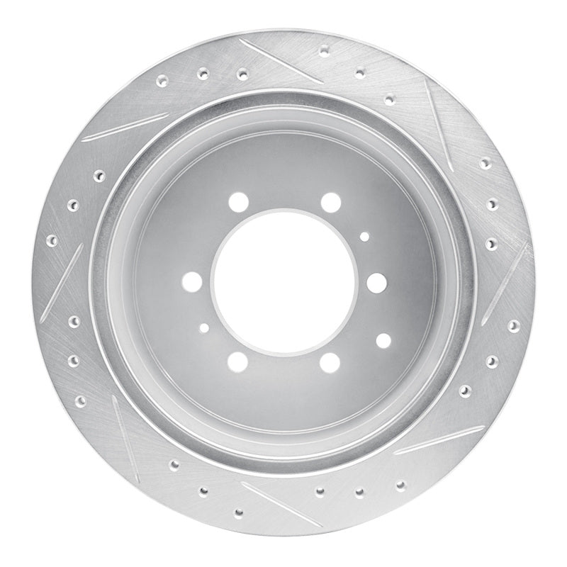 R1 93-97 Lexus LX450 Rear Left Drilled & Slotted Silver Brake Rotor