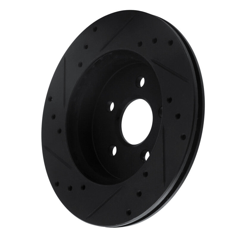 R1 88-88 Pontiac Fiero Rear/Front Right Drilled & Slotted Black Brake Rotor