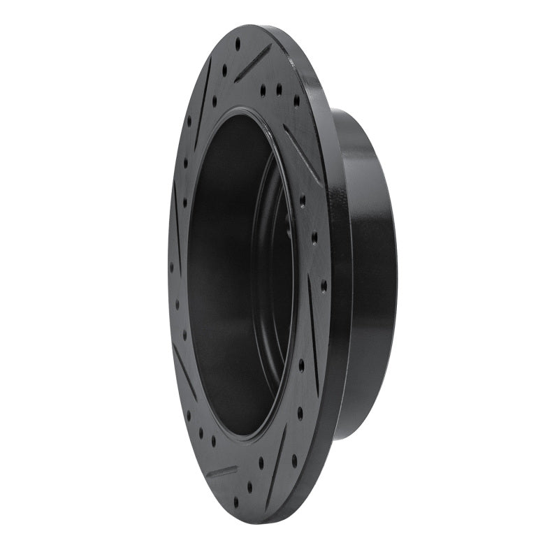 R1 03-07 Jeep TJ (Canada - See Wrangler for US) Rear Right Drilled & Slotted Black Brake Rotor