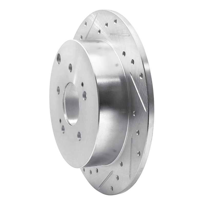 R1 04-11 Mitsubishi Grandis (Mexico) Rear Left Drilled & Slotted Silver Brake Rotor