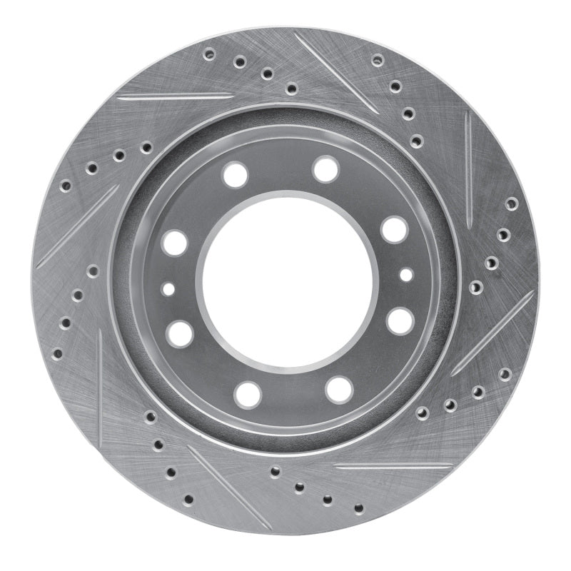 R1 75-80 Ford F-250 2WD (Excl Super Duty) Front Left Drilled & Slotted Silver Brake Rotor