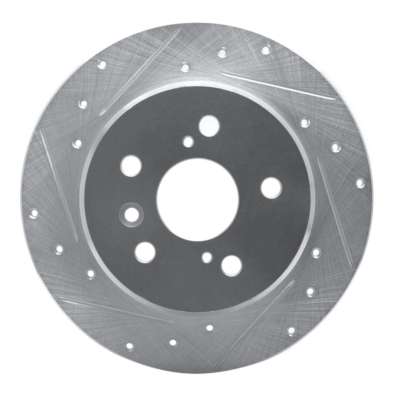 R1 92-03 Lexus ES300 Rear Left Drilled & Slotted Silver Brake Rotor