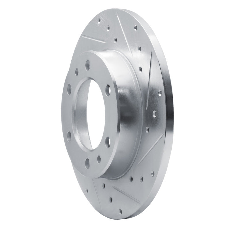 R1 81-85 Toyota Pickup Front Right Drilled & Slotted Silver Brake Rotor