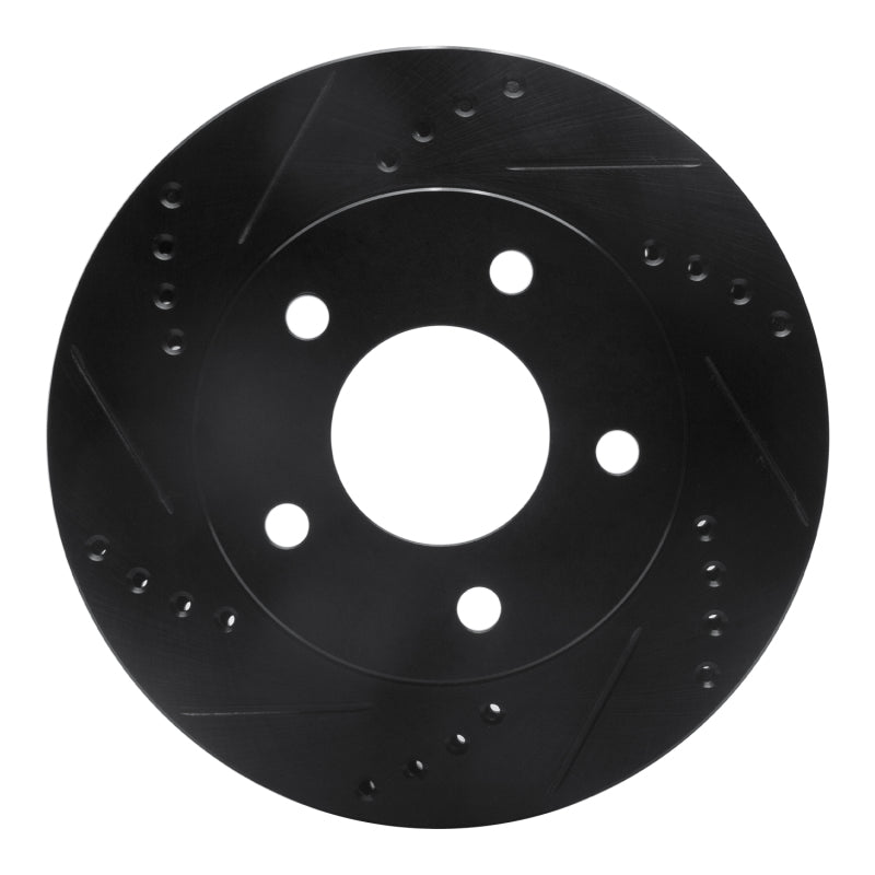 R1 83-96 Buick Riviera Front Left Drilled & Slotted Black Brake Rotor