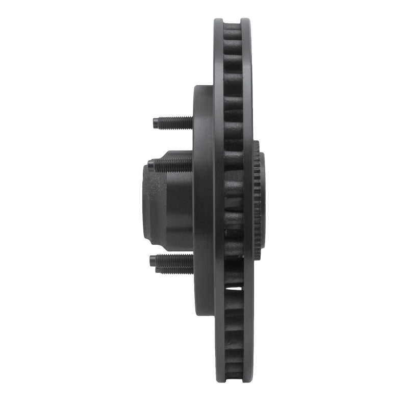 R1 97-00 Ford Expedition Front Left Drilled & Slotted Black Brake Rotor