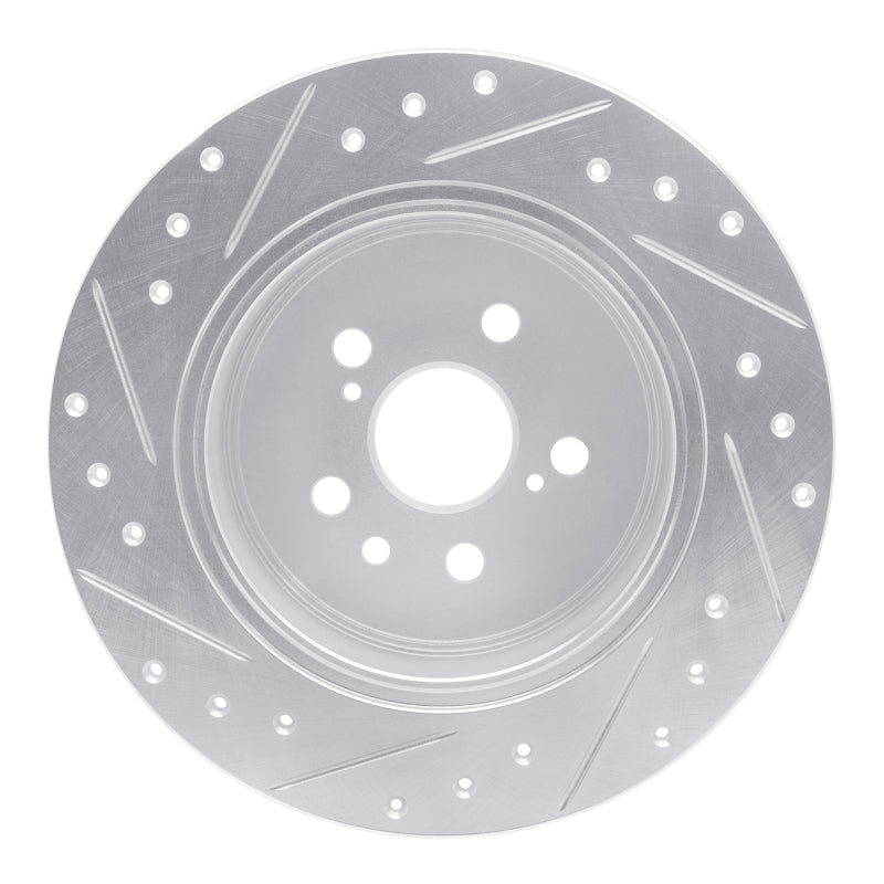 R1 90-93 Toyota Celica Rear Right Drilled & Slotted Silver Brake Rotor