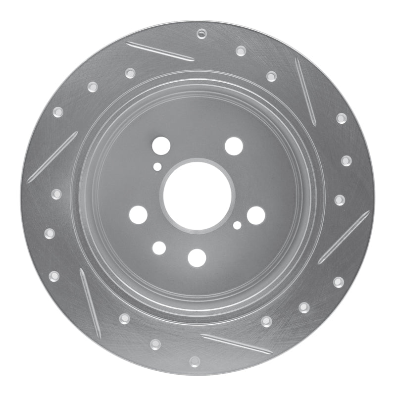 R1 94-95 Toyota Celica Rear Left Drilled & Slotted Silver Brake Rotor