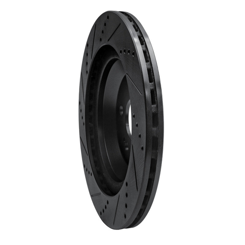 R1 14-21 Mercedes-Benz S400 (Canada & Mexico) Rear Right Drilled & Slotted Black Brake Rotor