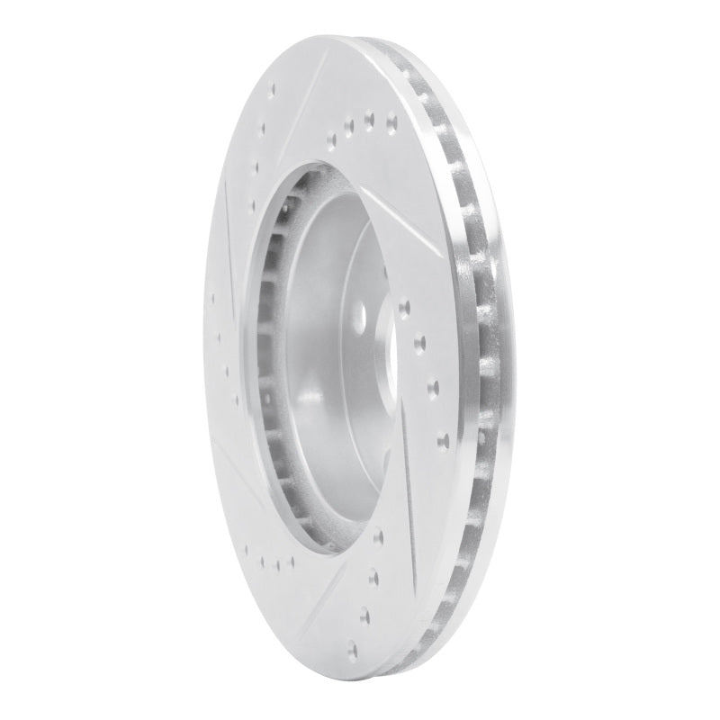 R1 01-03 Toyota Prius Front Right Drilled & Slotted Silver Brake Rotor