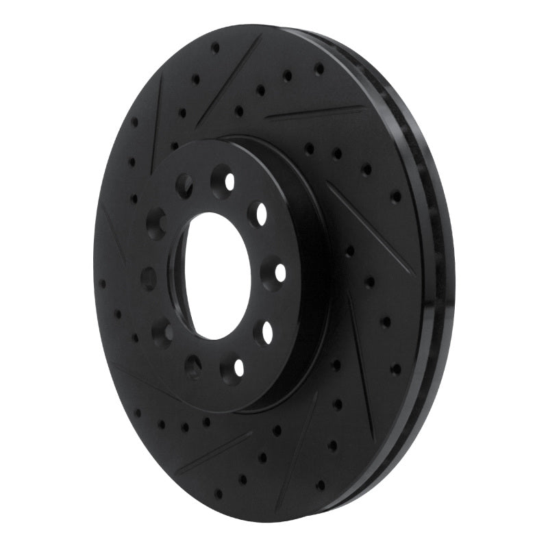 R1 99-03 Ford Windstar Front Left Drilled & Slotted Black Brake Rotor