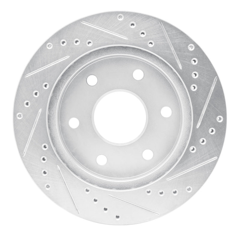 R1 93-98 Toyota T100 Front Left Drilled & Slotted Silver Brake Rotor