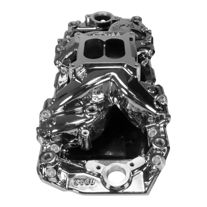 Edelbrock Chevy Big Block RPM Air-Gap 2-R Intake Manifold - Chrome Plasma Finish