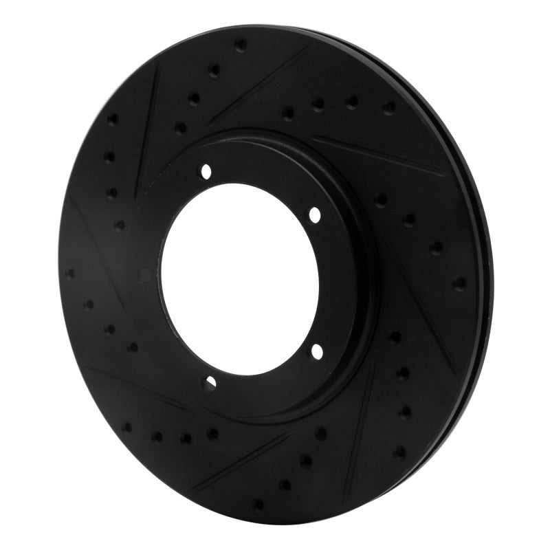 R1 67-88 Porsche 914 Front Left Drilled & Slotted Black Brake Rotor